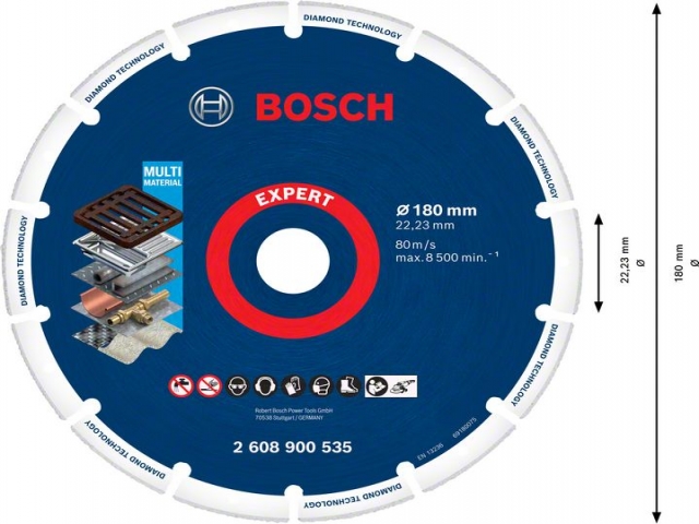     Expert Diamond Metal Wheel, 180 x 22,23  