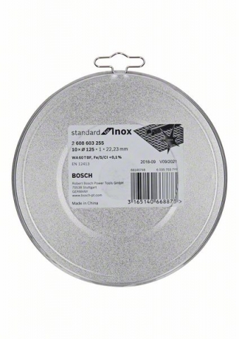  , , Standard for Inox - Rapido WA 60 T BF, 125 mm, 22,23 mm, 1,0 mm