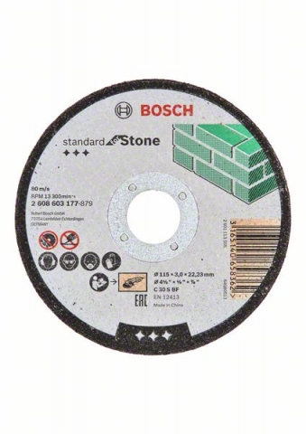  , , Standard for Stone C 30 S BF, 115 mm, 22,23 mm, 3,0 mm