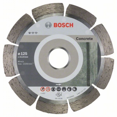    Standard for Concrete 125 x 22,23 x 1,6 x 10 mm