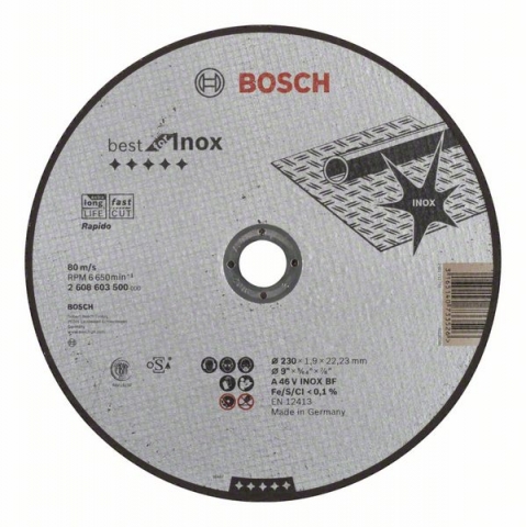  , , Best for Inox, Rapido A 46 V INOX BF, 230 mm, 1,9 mm