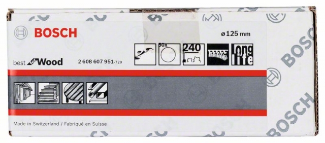 Шлифлист на бумажной основе C470, в упаковке 50 шт. 125 mm, 240
