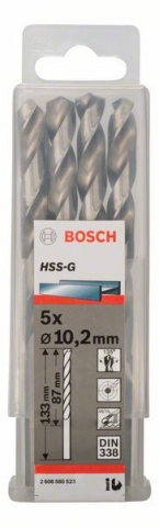    HSS-G, DIN 338 10,2 x 87 x 133 mm
