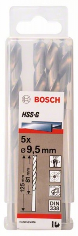    HSS-G, DIN 338 9,5 x 81 x 125 mm