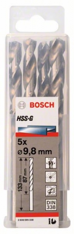    HSS-G, DIN 338 9,8 x 87 x 133 mm