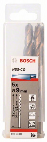    HSS-Co , DIN 338 9 x 81 x 125 mm