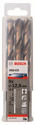    HSS-Co , DIN 338 12,5 x 101 x 151 mm