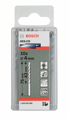    HSS-Co , DIN 338 5,3 x 52 x 86 mm