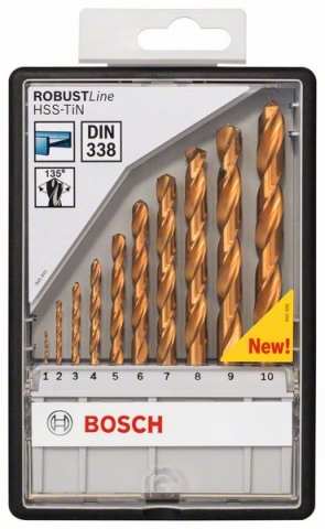  Robust Line  10    HSS-TiN, 135, 110  1; 2; 3; 4; 5; 6; 7; 8; 9; 10 mm, 135