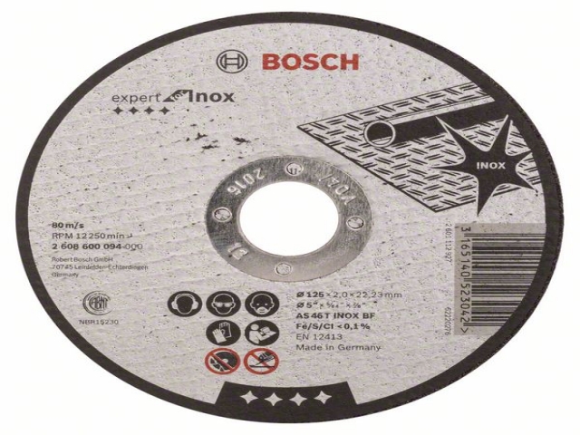 Отрезной круг, прямой, Expert for Inox AS 46 T INOX BF, 125 mm, 2,0 mm
