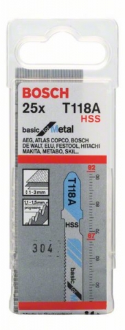 Пильное полотно T 118 A Basic for Metal