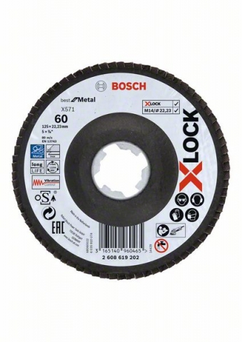   X-LOCK,  ,  , ?125 , G 60, X571, Best for Metal, 1 . D= 125 ; G= 60,  