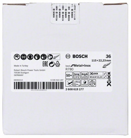   X-LOCK, 115 , G36,  , R780 Best for Metal + Inox 115 x 22,23 , G36