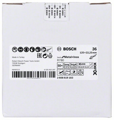   X-LOCK, 125 , G36,  , R780 Best for Metal + Inox 125 x 22,23 , G36
