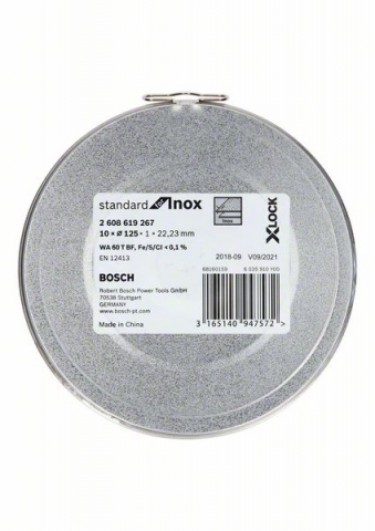      Standard for Inox X-LOCK 10x125x1x22,23   WA 60 T BF, 10 x 125 x 1 x 22.23 mm