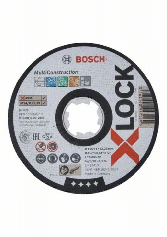      Multi Material X-LOCK 115x1x22,23 ACS 60 V BF, 115 mm, 1,0 mm