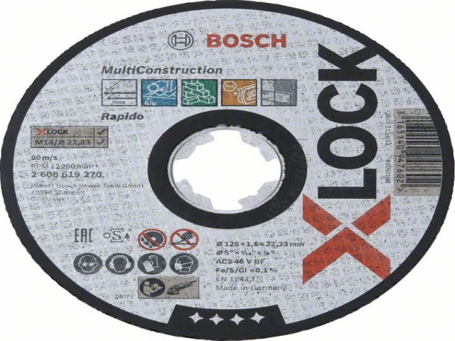      Multi Material X-LOCK 125x1,6x22,23 ACS 46 V BF, 125 mm, 1,6 mm